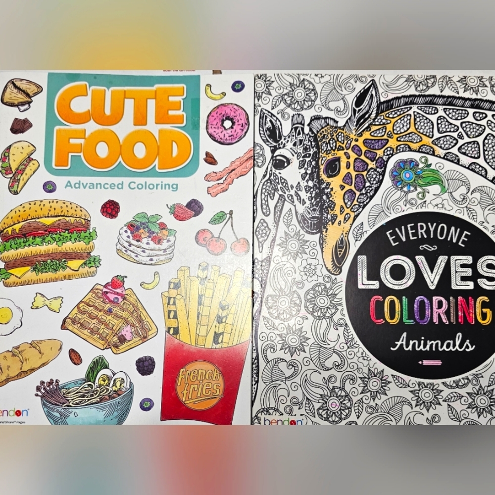 NWOT SET OF 2 HIGH QUALITY COLORING BOOKS BY "benton".